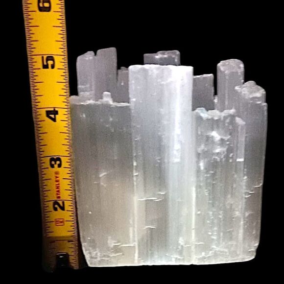 Large Selenite Candle Holder Tealight Votive Mineral Crystal Witchy Bohemian - Picture 2 of 16